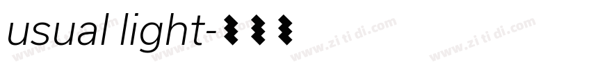 usual light字体转换